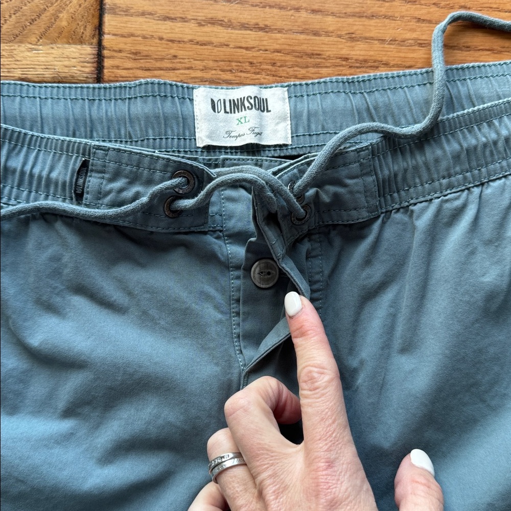 Linksoul Pants Men’s XL Blue Tempus Fugit Chino Casual Golf LS6144 Lightweight - Picture 4 of 12